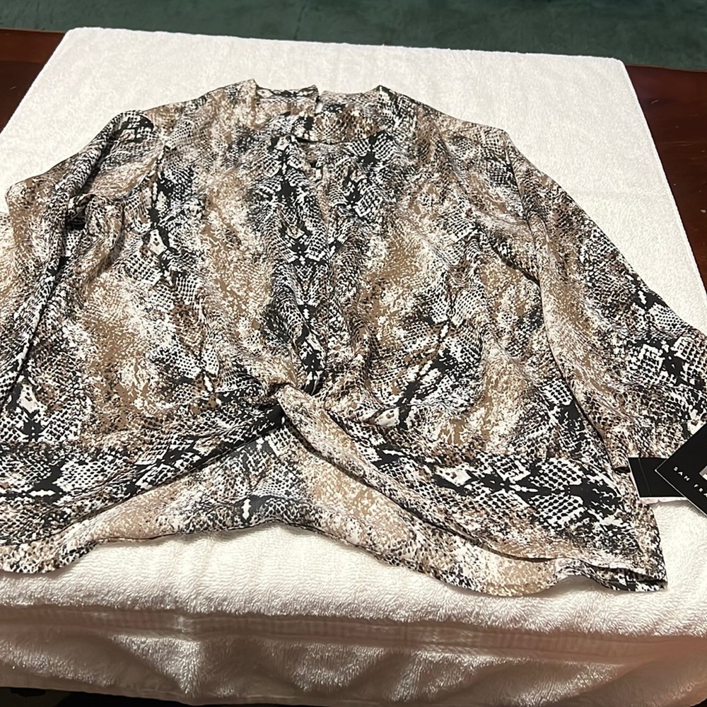 Multi (Brown/Black/white) Blouse —Medium